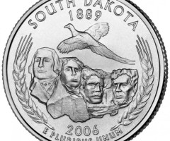 Монета Квотер штату Південна Дакота, ¼ долара 2006, США, Квотери 50 штатів