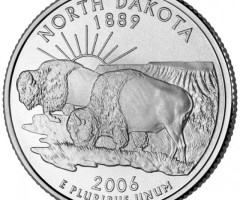 Монета Квотер штату Північна Дакота, ¼ долара 2006, США, Квотери 50 штатів