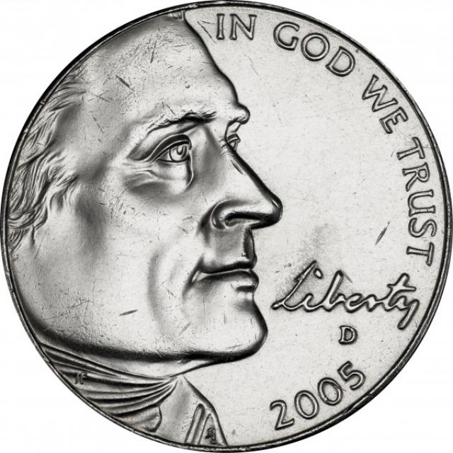 Монета Вид на океан, 5 центів 2005, США, 200 років експедиції Льюїса і Кларка
