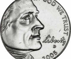 Монета Вид на океан, 5 центів 2005, США, 200 років експедиції Льюїса і Кларка