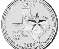 Монета Квотер штату Техас, ¼ долара 2004, США, Квотери 50 штатів