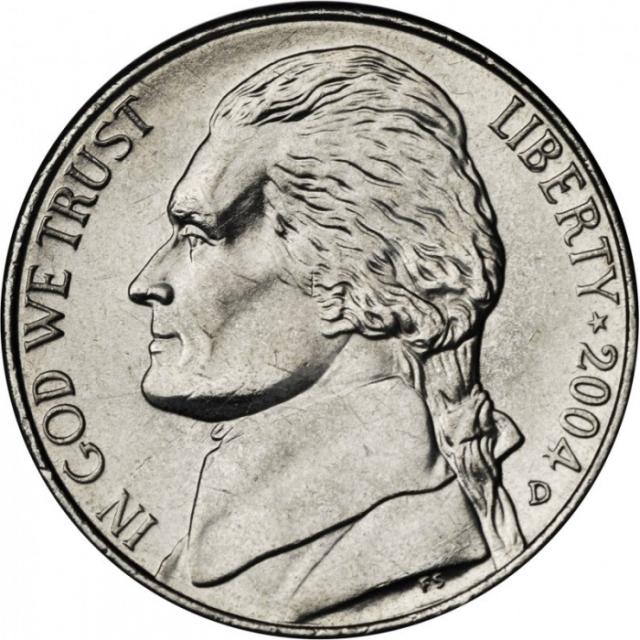 Монета Кільватер, 5 центів 2004, США, 200 років експедиції Льюїса і Кларка
