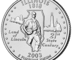 Монета Квотер штату Іллінойс, ¼ долара 2003, США, Квотери 50 штатів