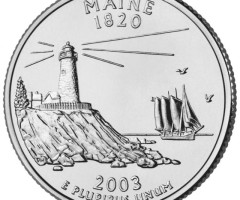 Монета Квотер штату Мен, ¼ долара 2003, США, Квотери 50 штатів