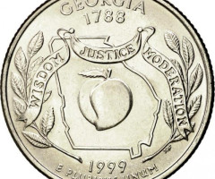 Монета Квотер штату Джорджія, ¼ долара 1999, США, Квотери 50 штатів