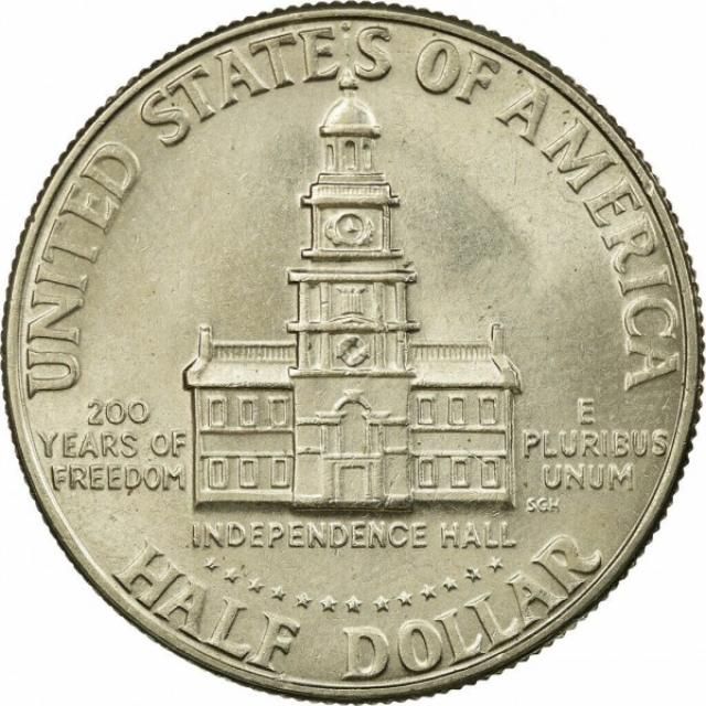 Монета Independence of USA, ½ долара 1976, США, США