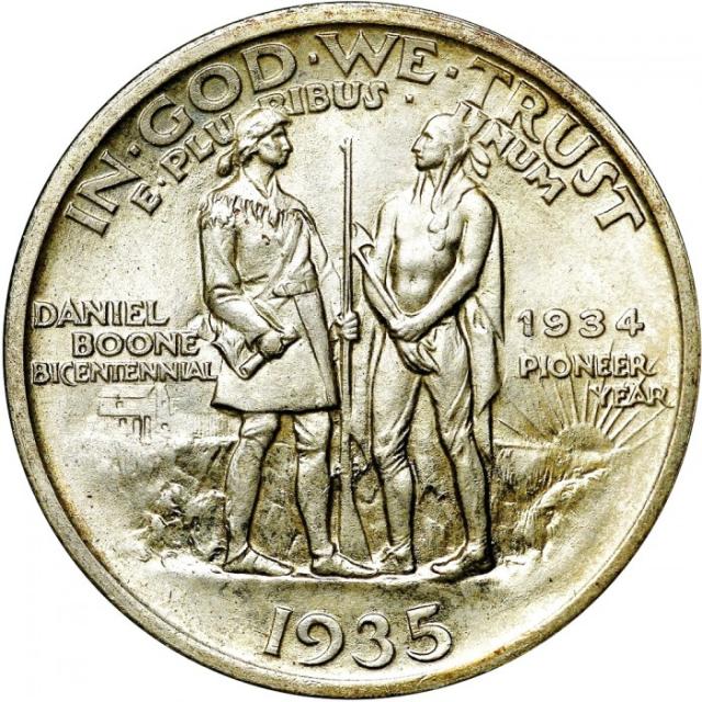 Монета Daniel Boone, ½ долара 1935, США, США