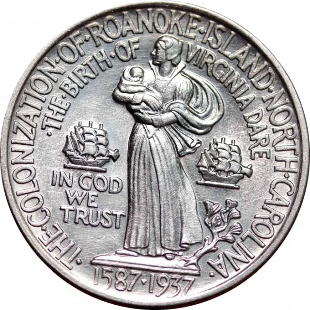 Монета Roanoke Island, ½ долара 1937, США, США