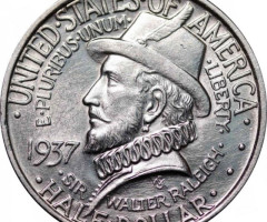 Монета Roanoke Island, ½ долара 1937, США, США