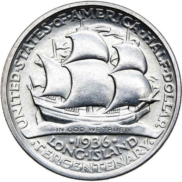 Монета Long Island, ½ долара 1936, США, США
