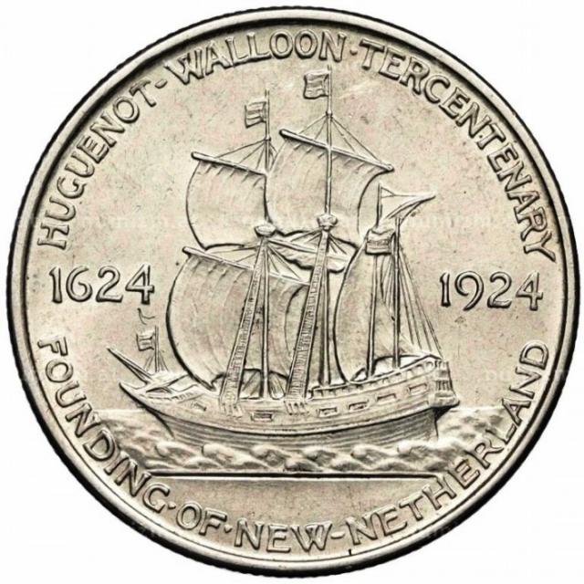 Монета Founding of New Netherland, ½ долара 1924, США, США