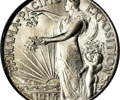 Монета Панамо-Тихоокеанська міжнародна виставка, ½ долара 1915, США, США