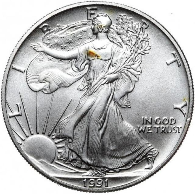 Монета Американський срібний орел, 1 долар 1991, США, США