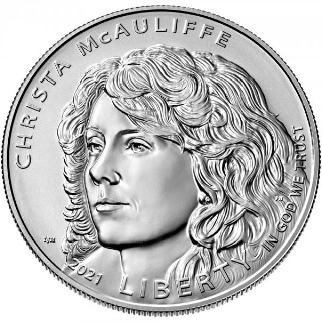 Монета Кріста Маколіфф, 1 долар 2021, США, США