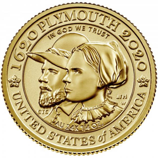 Монета Ship Mayflower, 10 доларів 2020, США, США