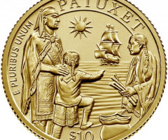 Монета Ship Mayflower, 10 доларів 2020, США, США