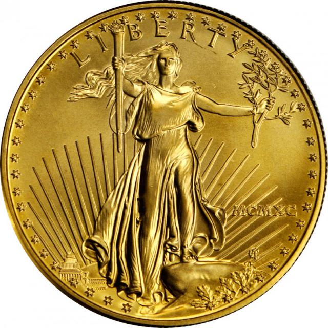 Монета Американський золотий орел, 10 доларів 1990, США, США
