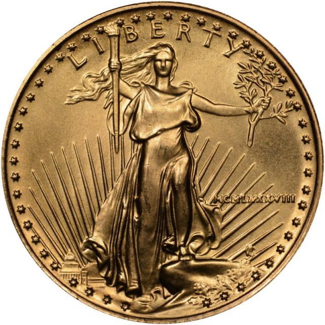Монета Американський золотий орел, 10 доларів 1988, США, США