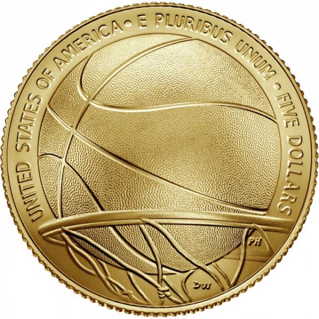 Монета Баскетбольний зал слави, 5 доларів 2020, США, США