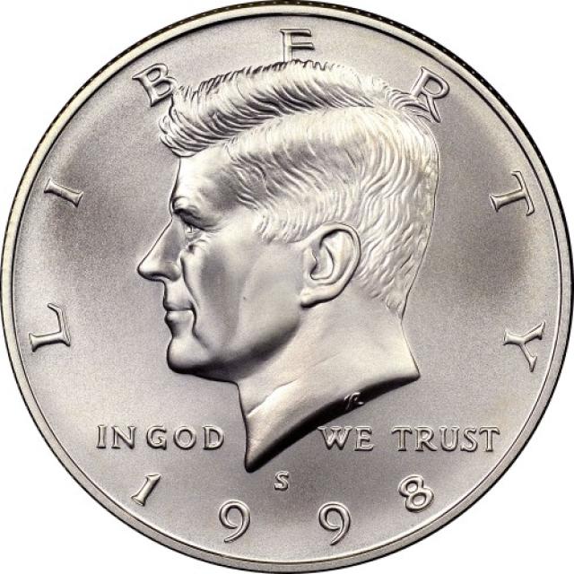 Монета Кеннеді Півдолара, ½ долара 1998, США, США