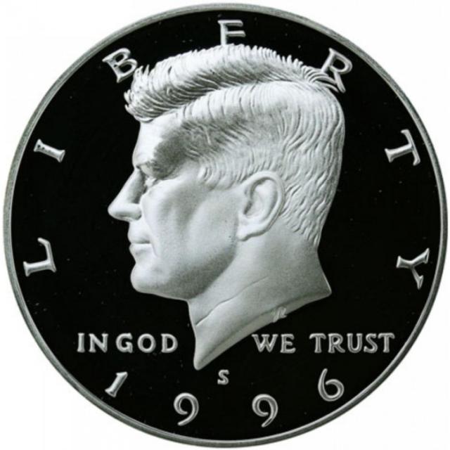 Монета Кеннеді Півдолара, ½ долара 1996, США, США
