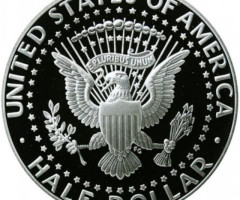 Монета Кеннеді Півдолара, ½ долара 1996, США, США