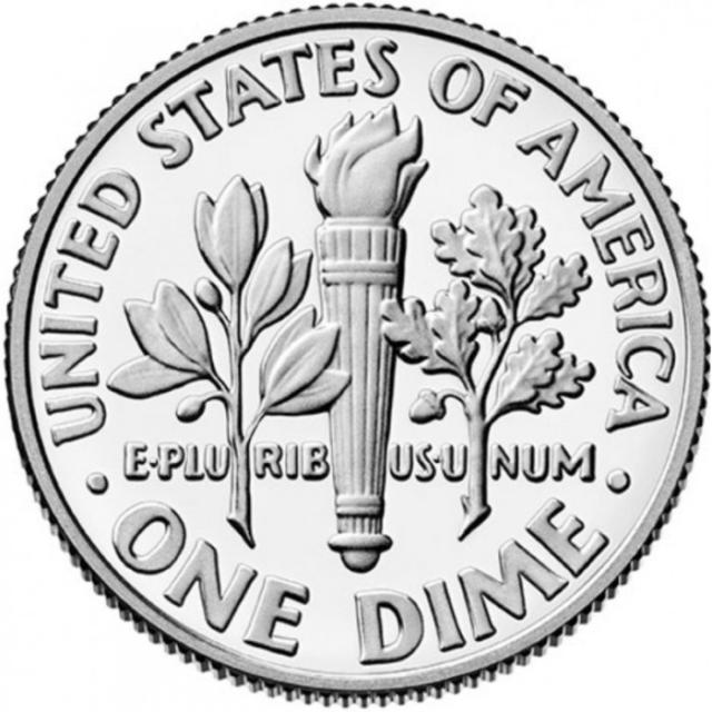Монета Roosevelt Dime, 1 дайм 2020, США, США