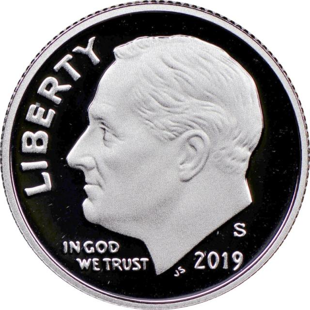 Монета Roosevelt Dime, 1 дайм 2019, США, США