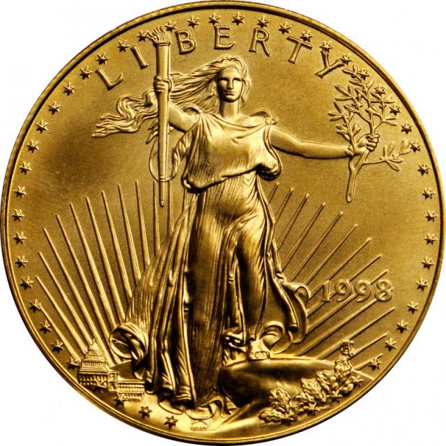 Монета Американський золотий орел, 25 доларів 1998, США, США