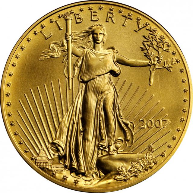 Монета Американський золотий орел, 5 доларів 2007, США, США