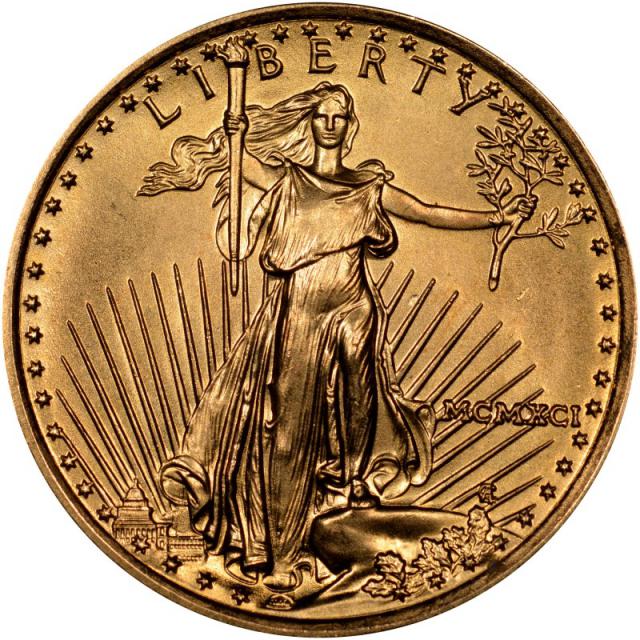 Монета Американський золотий орел, 5 доларів 1991, США, США