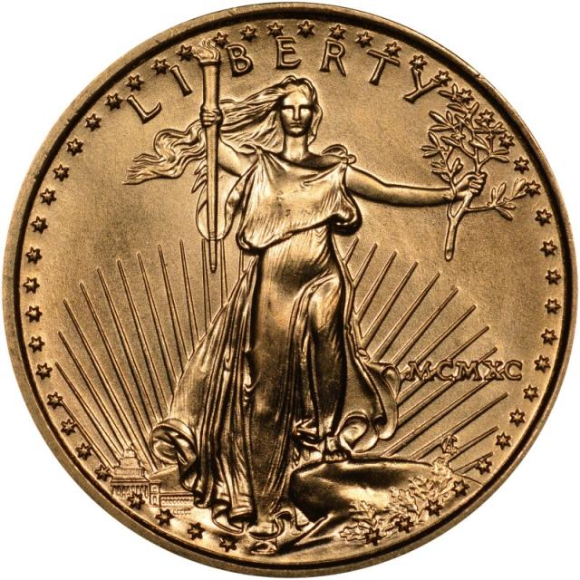Монета Американський золотий орел, 5 доларів 1990, США, США