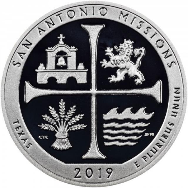 Монета Національний Історичний Парк Місії Сан-Антоніо
, ¼ долара 2019, США, Прекрасна Америка Квотери