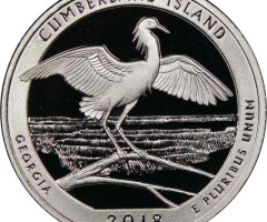 Монета Національне узбережжя острова Камберленд, ¼ долара 2018, США, Прекрасна Америка Квотери