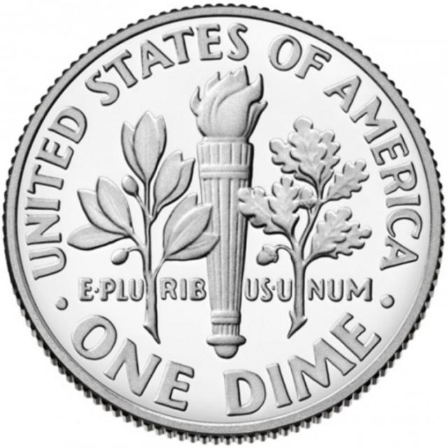 Монета Roosevelt Dime, 1 дайм 2018, США, США