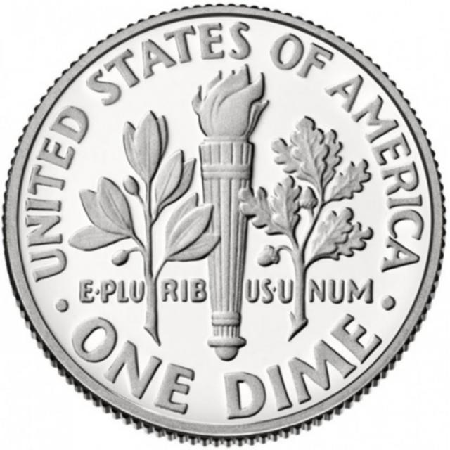 Монета Roosevelt Dime, 1 дайм 2017, США, США