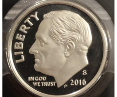 Монета Roosevelt Dime, 1 дайм 2016, США, США