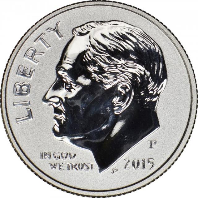 Монета Roosevelt Dime, 1 дайм 2015, США, США
