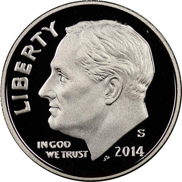 Монета Roosevelt Dime, 1 дайм 2014, США, США