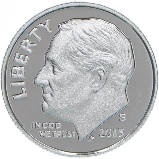 Монета Roosevelt Dime, 1 дайм 2013, США, США