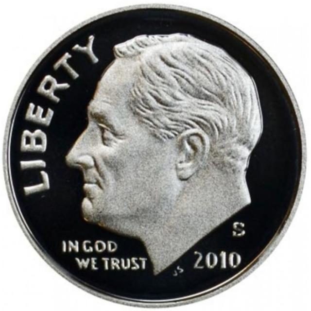 Монета Roosevelt Dime, 1 дайм 2010, США, США