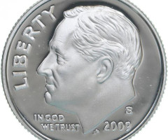 Монета Roosevelt Dime, 1 дайм 2009, США, США