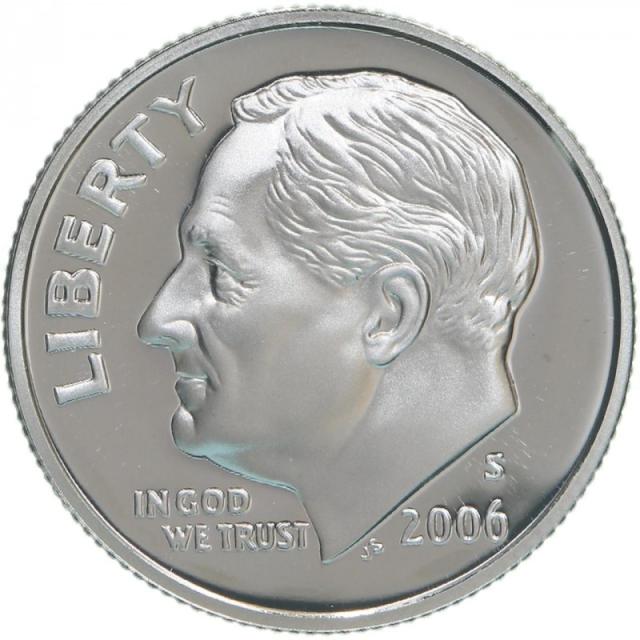 Монета Roosevelt Dime, 1 дайм 2006, США, США