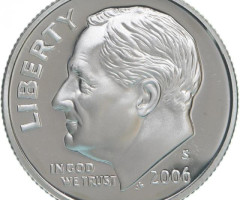 Монета Roosevelt Dime, 1 дайм 2006, США, США