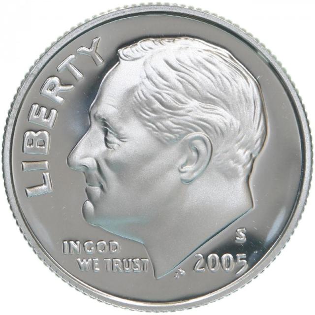 Монета Roosevelt Dime, 1 дайм 2005, США, США