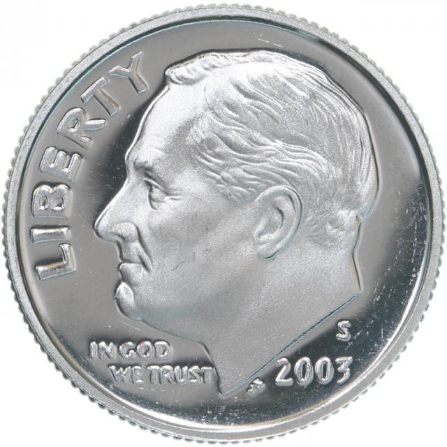 Монета Roosevelt Dime, 1 дайм 2003, США, США
