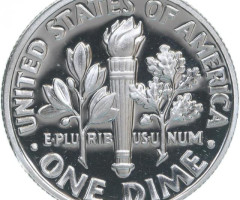 Монета Roosevelt Dime, 1 дайм 2001, США, США