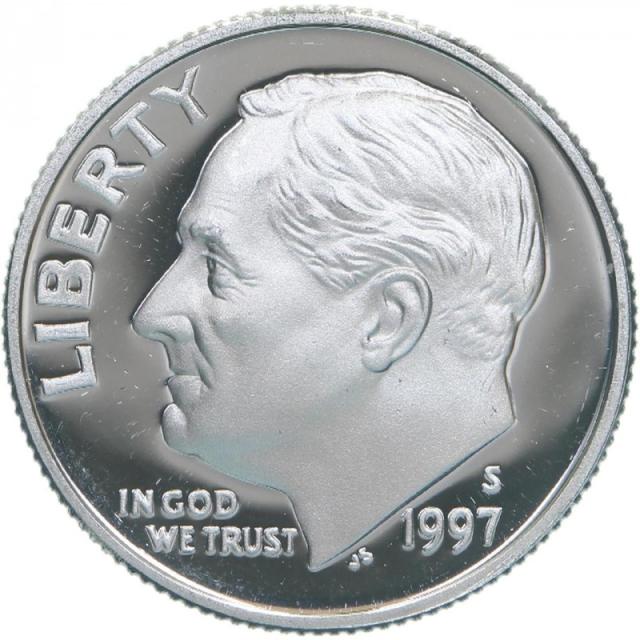 Монета Roosevelt Dime, 1 дайм 1997, США, США
