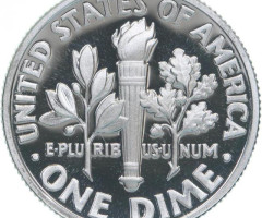 Монета Roosevelt Dime, 1 дайм 1997, США, США