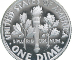 Монета Roosevelt Dime, 1 дайм 1996, США, США
